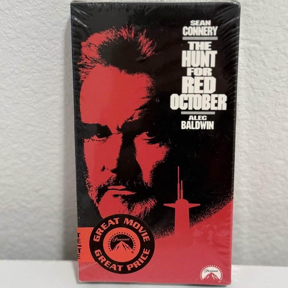 The Hunt For Red October VHS Alec Baldwin Sean Connery SEALED